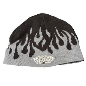 Sportsgear Beanie Hat Unisex Black/Gray Flames Monster Garage Logo OS
